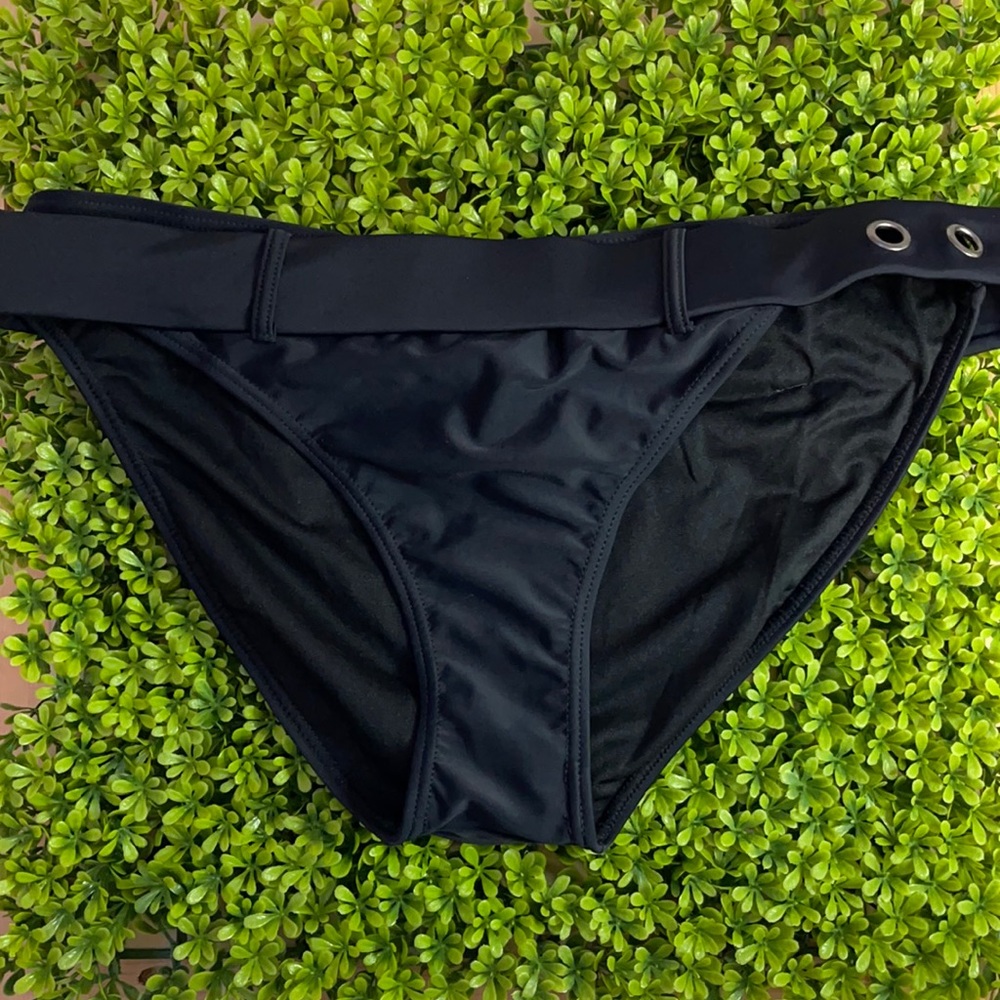 🔥 SALE Black Belted Bikini Bottoms | Size 12